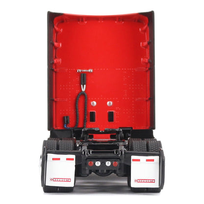 Model of a Red Kenworth T680 Hi-Roof Sleeper Tractor on a White Background