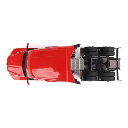 Model of a Red Kenworth T680 Hi-Roof Sleeper Tractor on a White Background