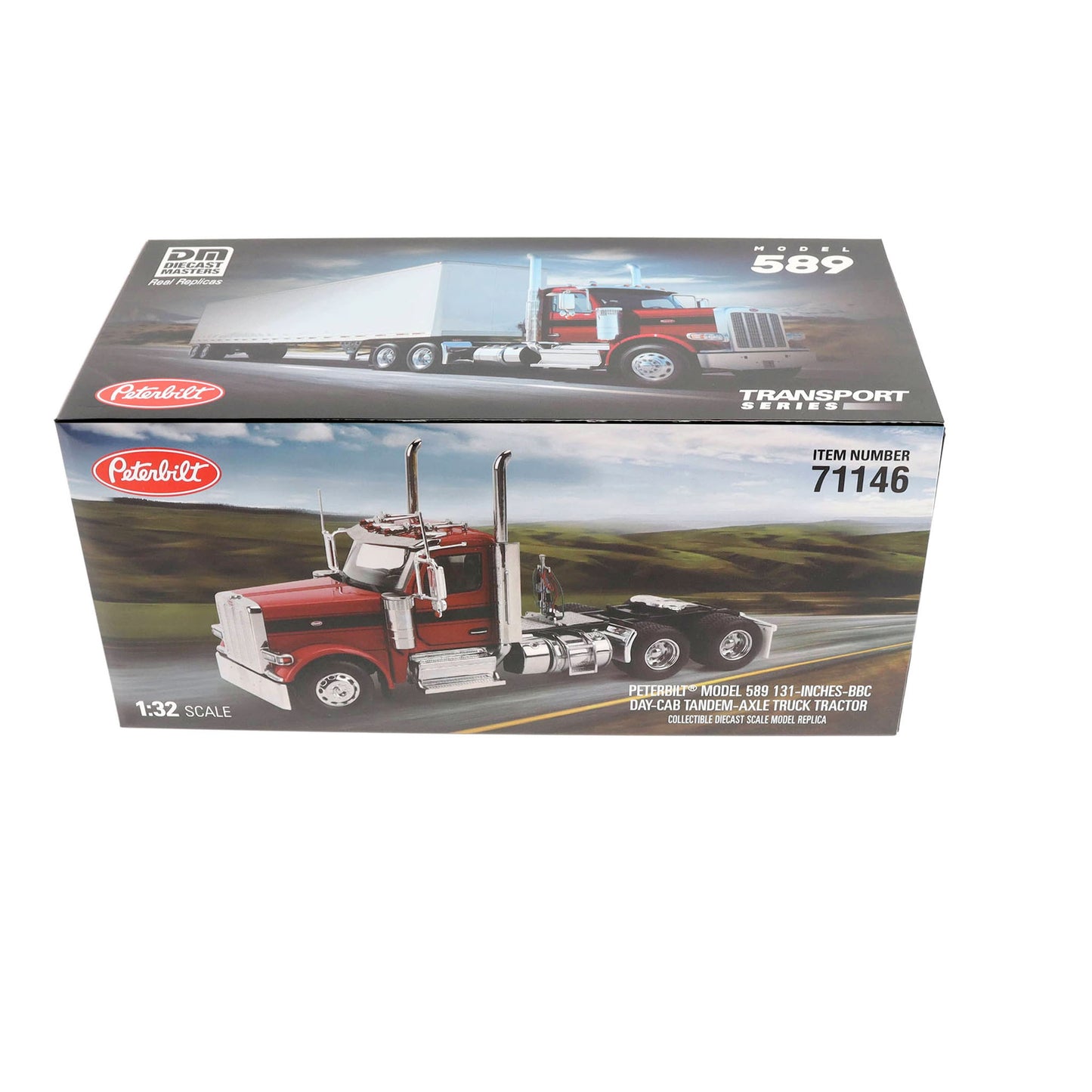 Peterbilt 589 Day Cab Tractor (Legendary Red)