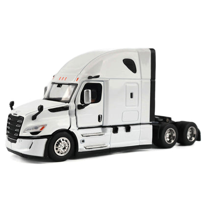Model of a white 2025 Freightliner Cascadia Semi Tractor on a white background
