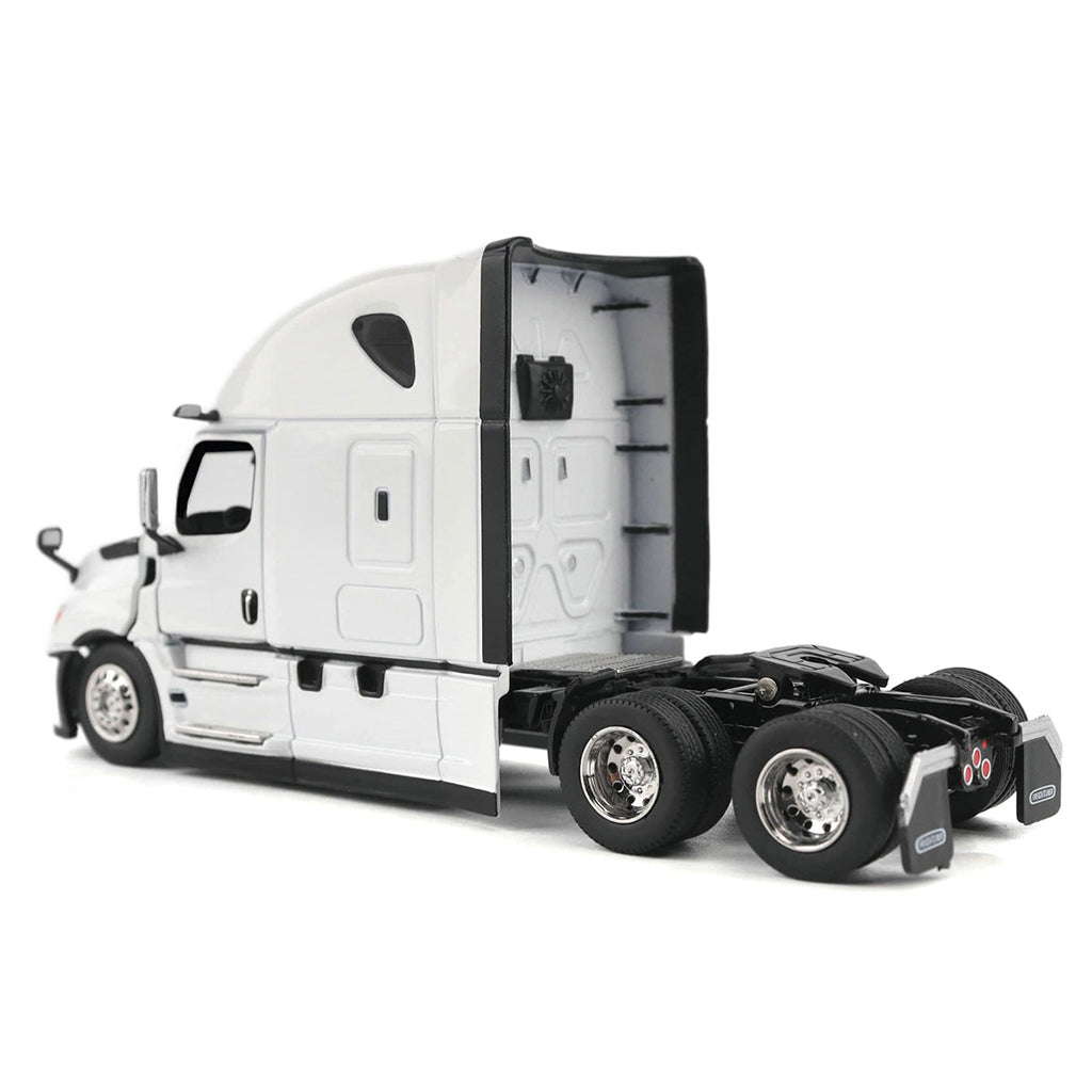Model of a white 2025 Freightliner Cascadia Semi Tractor on a white background
