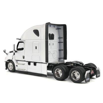 Model of a white 2025 Freightliner Cascadia Semi Tractor on a white background
