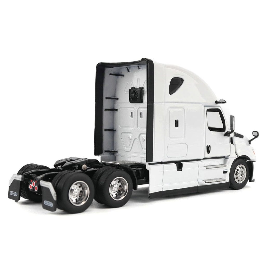 Model of a white 2025 Freightliner Cascadia Semi Tractor on a white background