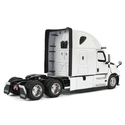 Model of a white 2025 Freightliner Cascadia Semi Tractor on a white background