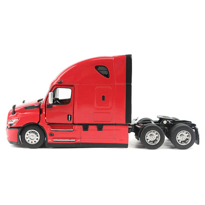 Red semi-truck model on a white background