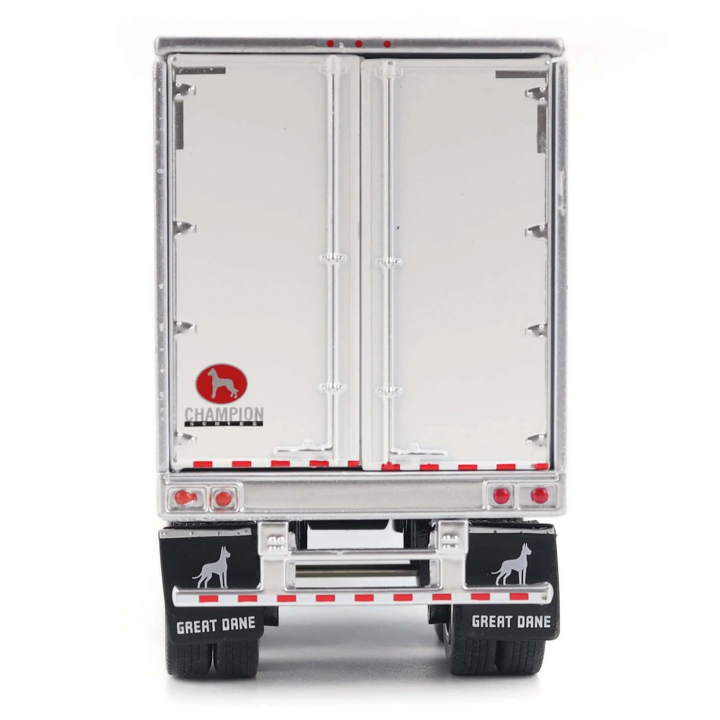 1:50th Scale Diecast Model of a 53 foot Great Dane Champion Dry Goods Van Trailer Photographed on a White Background