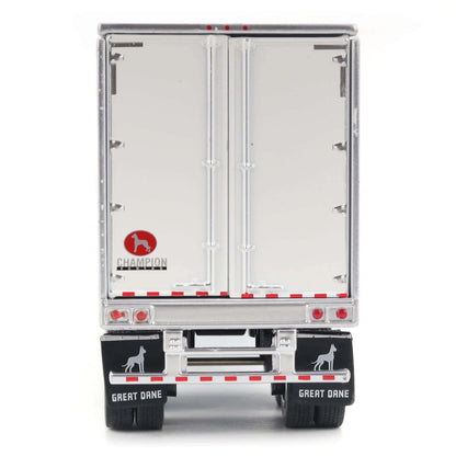 1:50th Scale Diecast Model of a 53 foot Great Dane Champion Dry Goods Van Trailer Photographed on a White Background