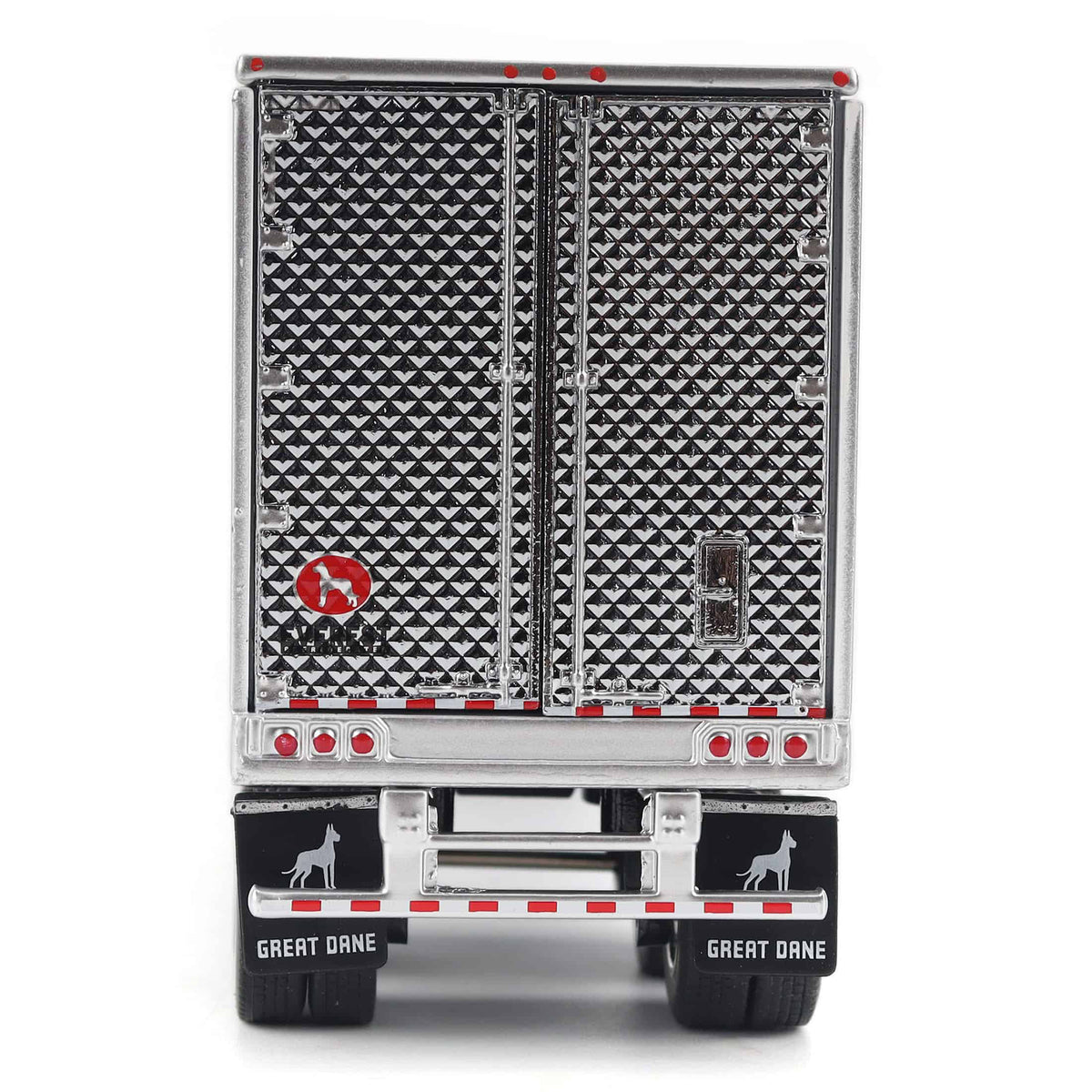 1:50th Scale Diecast Model of a 53 foot Great Dane Everest Refrigerated Goods Van Trailer Photographed on a White Background