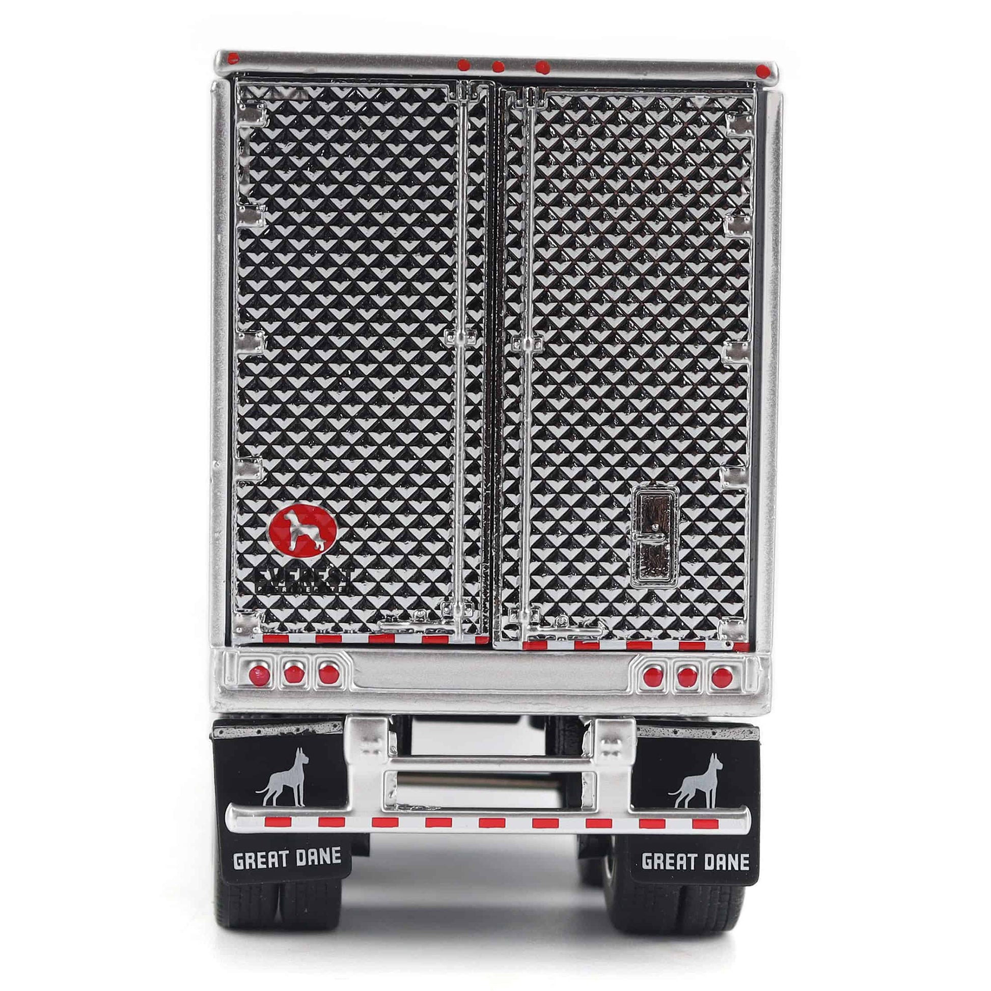 1:50th Scale Diecast Model of a 53 foot Great Dane Everest Refrigerated Goods Van Trailer Photographed on a White Background