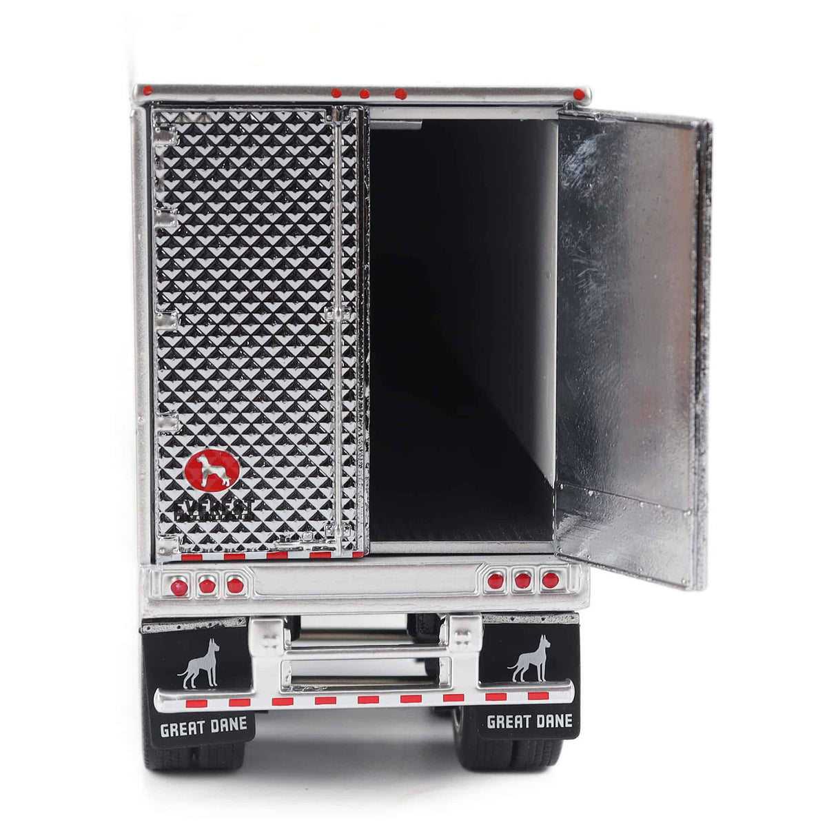 1:50th Scale Diecast Model of a 53 foot Great Dane Everest Refrigerated Goods Van Trailer Photographed on a White Background