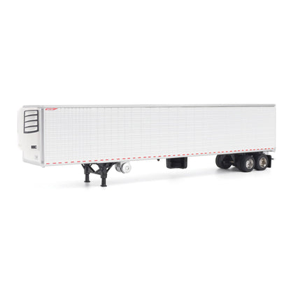 A white Great Dane Everest refrigerated semi-trailer model or shown in side profile on a clean white background.