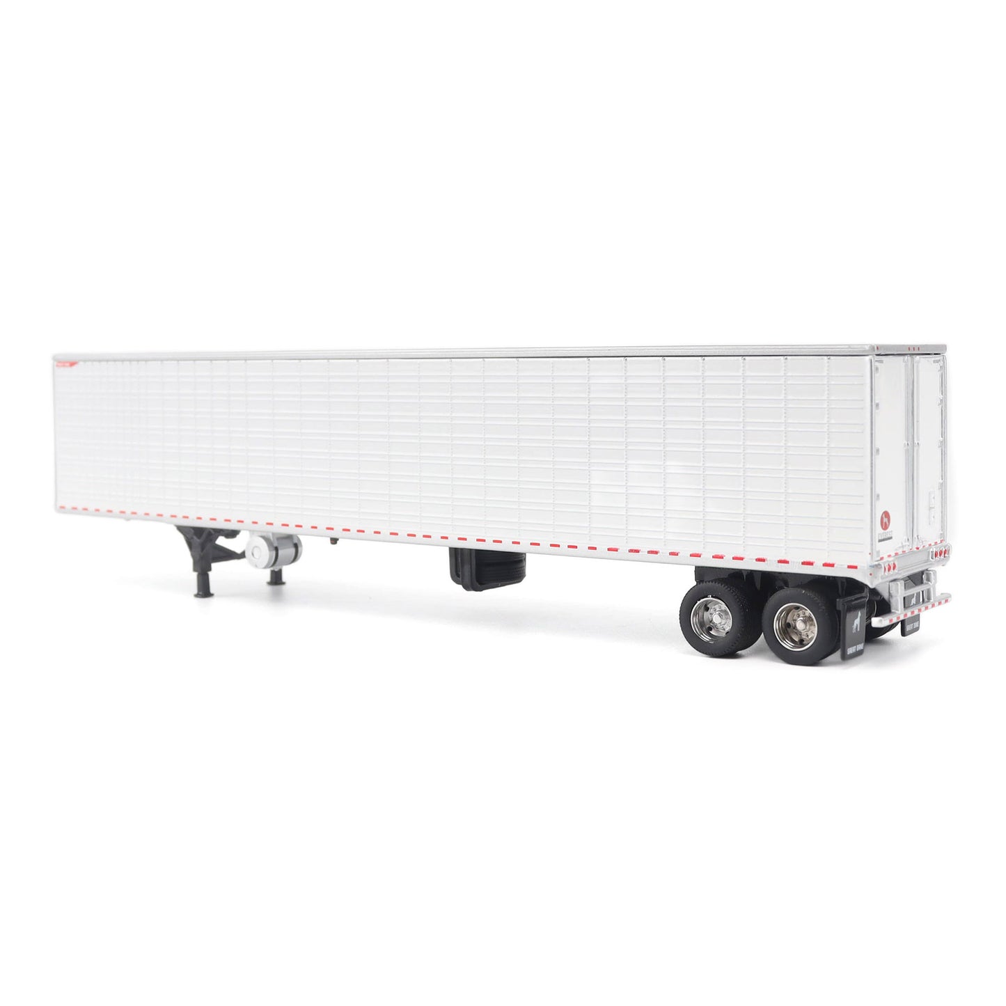 A white Great Dane Everest refrigerated semi-trailer model or shown in side profile on a clean white background.