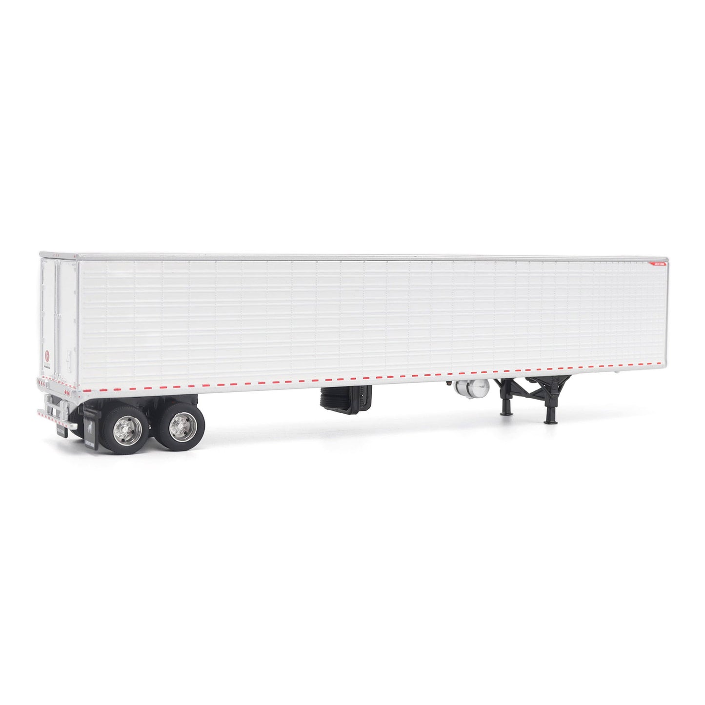 A white Great Dane Everest refrigerated semi-trailer model or shown in side profile on a clean white background.