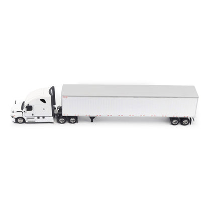 Model of a 5th Gen Freightliner Cascadia with 53' Great Dane Champion Dry Van Trailer on a White Background
