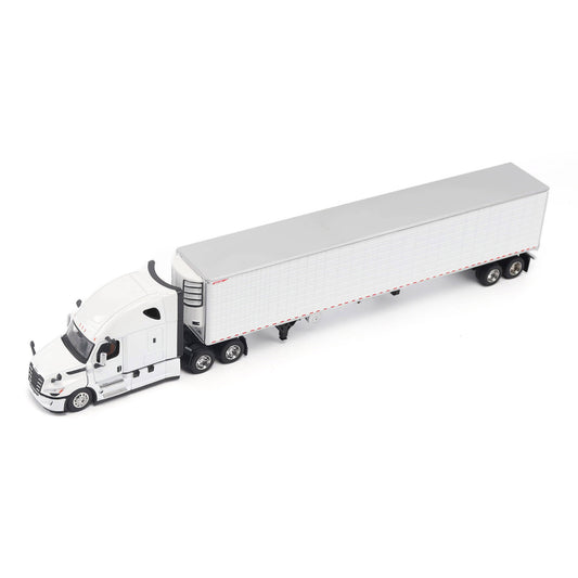 Model of a 5th Gen Freightliner Cascadia with 53' Great Dane Everest Reefer Trailer on a White Background