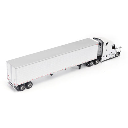 Model of a 5th Gen Freightliner Cascadia with 53' Great Dane Everest Reefer Trailer on a White Background