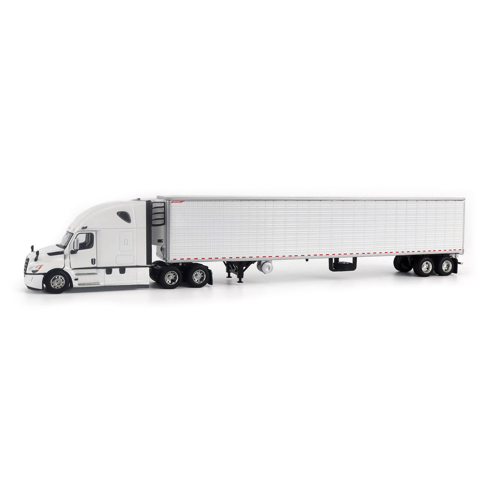 Model of a 5th Gen Freightliner Cascadia with 53' Great Dane Everest Reefer Trailer on a White Background