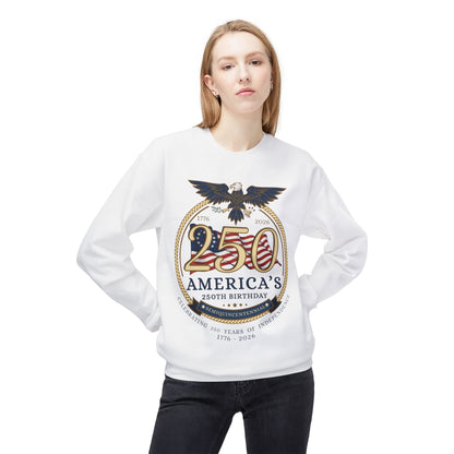 America 250th Anniversary 'Founding Eagle' Crewneck Sweatshirt - "We The People" Patriotic Pullover