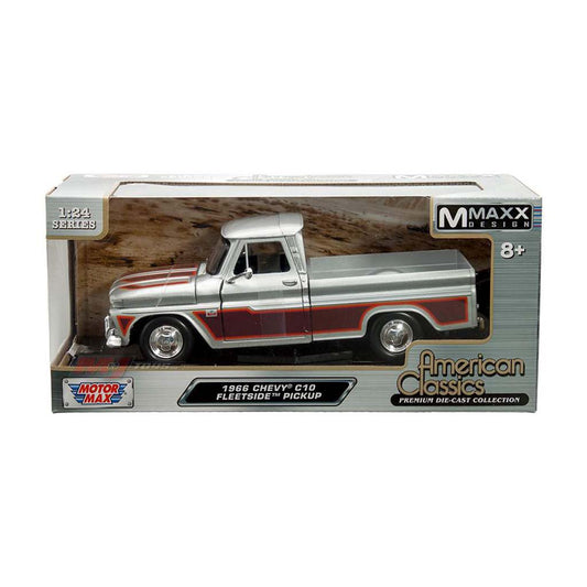 1966 Chevrolet C-10 Fleetside Pickup Truck (Silver/Orange)