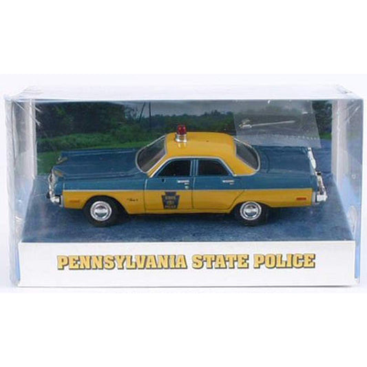 Model of a Pennsylvania State Police car in packaging