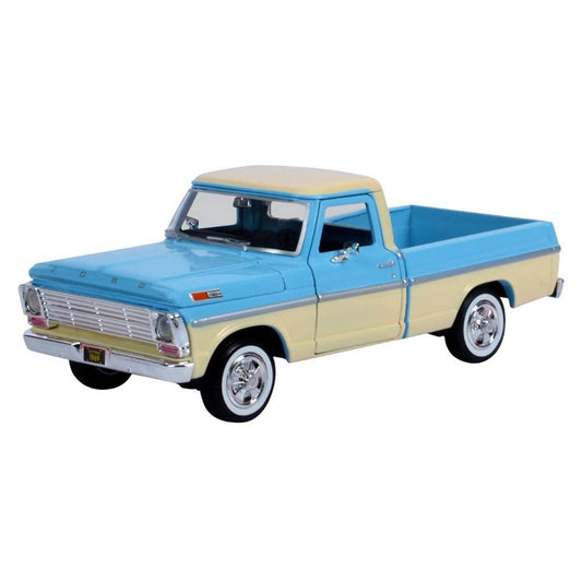 1969 Ford F-100 Pickup Truck (Cream/Light Blue)