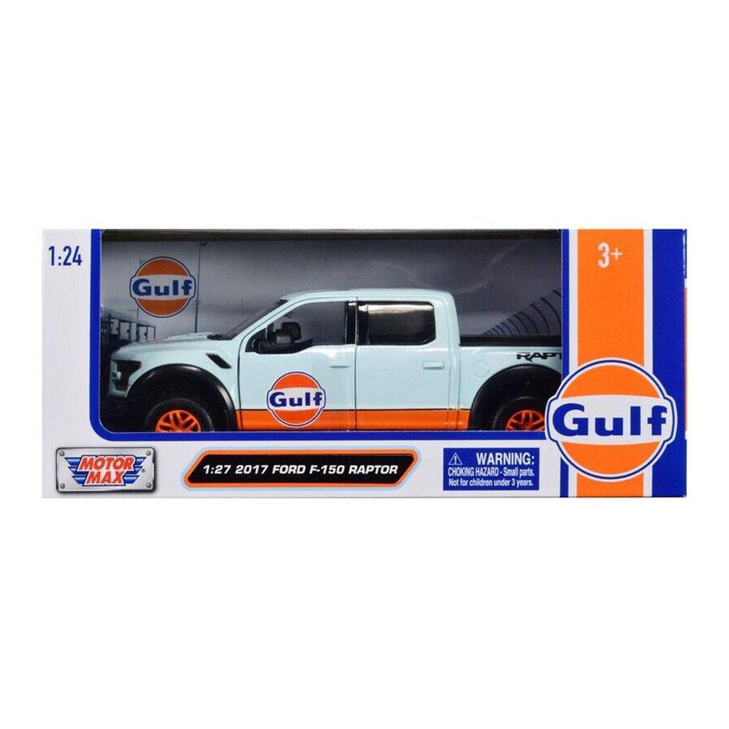 2017 Ford F-150 Raptor Pickup Truck "Gulf Oil" (Light Blue/Orange)