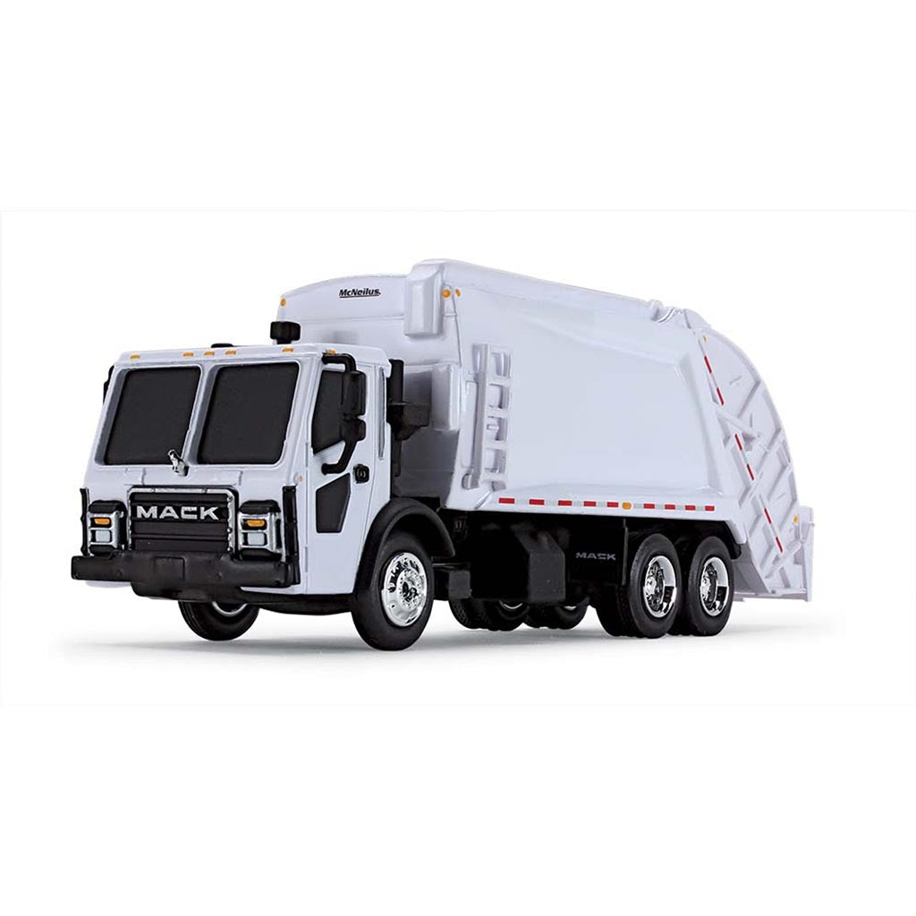 Mack LR with McNeilus Meridian Rear Load Garbage Truck (White)