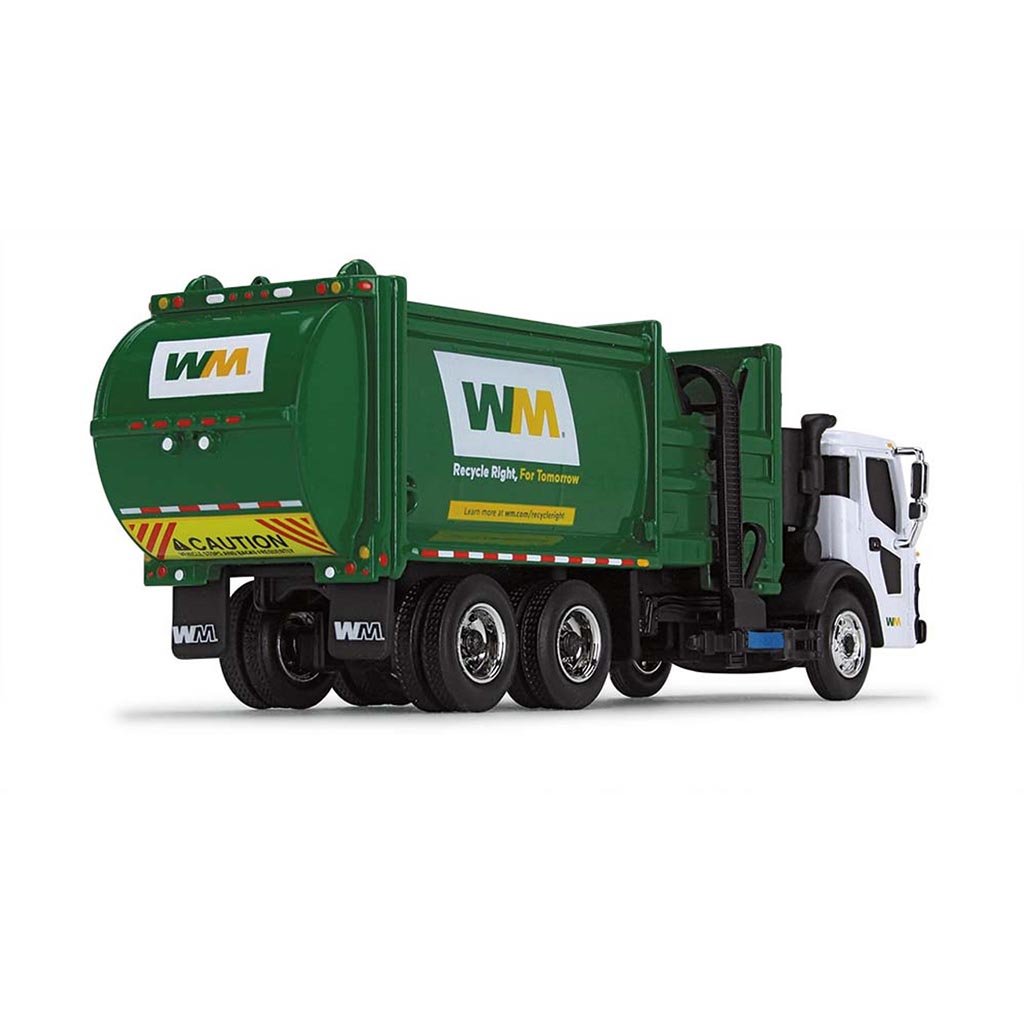Mack LR with McNeilus ZR Side Load Garbage Truck "WM - Waste Management" (White/Green)