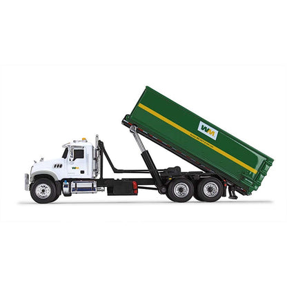 Mack Granite Roll-Off Truck with Tub-Style Container WM (White/Green)