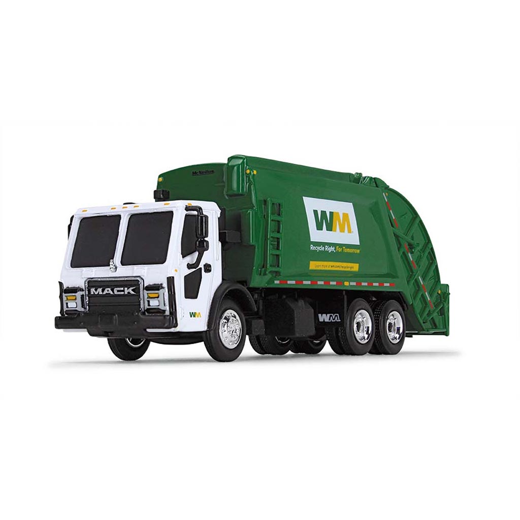 Mack LR with McNeilus Meridian Rear Load Garbage Truck "WM - Waste Management" (White/Green)