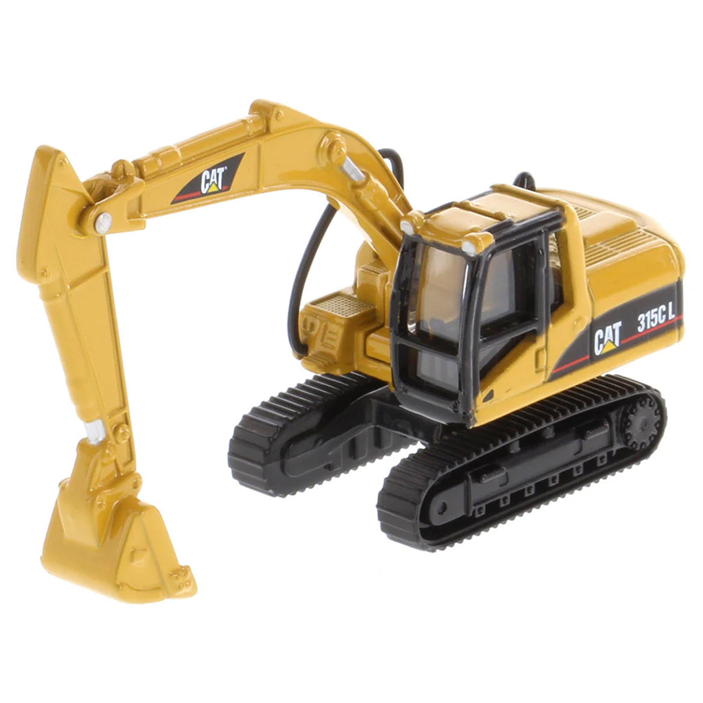 Model of a Caterpillar 315C L Mini Hydraulic Excavator on a White Background
