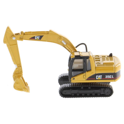 Model of a Caterpillar 315C L Mini Hydraulic Excavator on a White Background