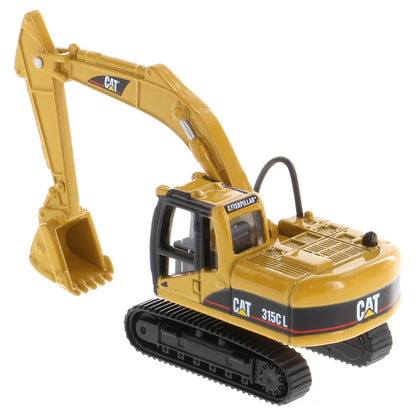 Model of a Caterpillar 315C L Mini Hydraulic Excavator on a White Background