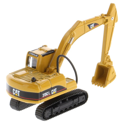 Model of a Caterpillar 315C L Mini Hydraulic Excavator on a White Background