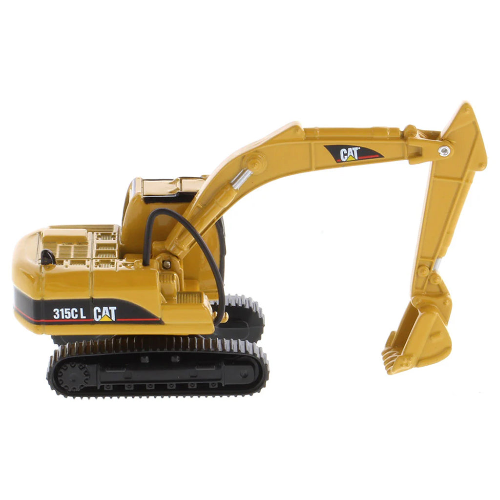 Model of a Caterpillar 315C L Mini Hydraulic Excavator on a White Background