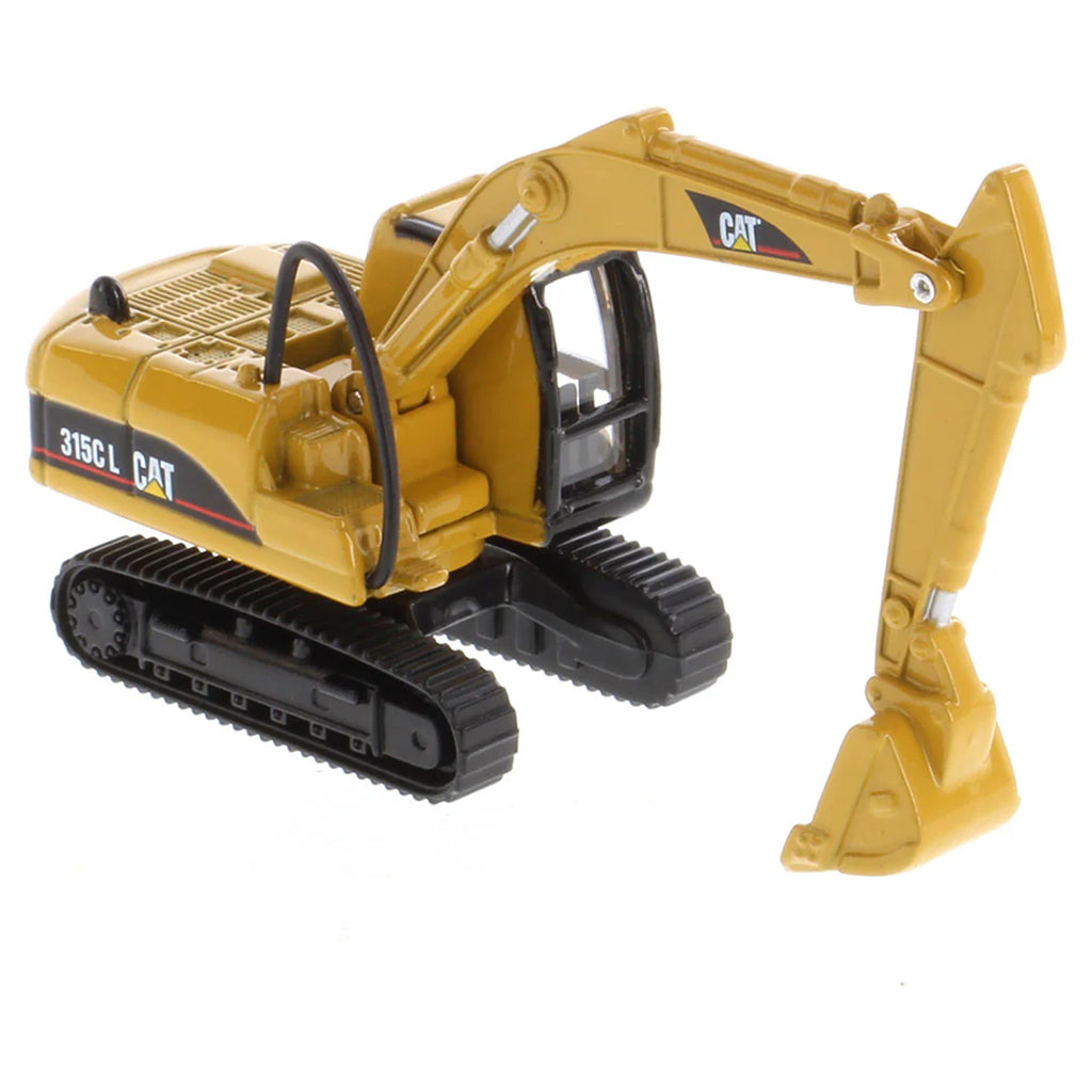 Model of a Caterpillar 315C L Mini Hydraulic Excavator on a White Background