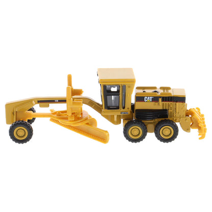 Model of a Caterpillar 163H Motor Grader on a White Background