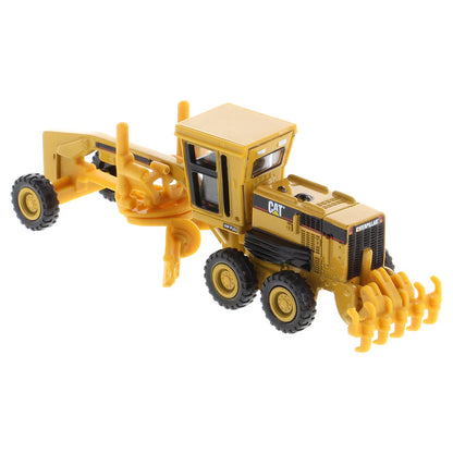 Model of a Caterpillar 163H Motor Grader on a White Background