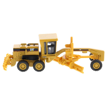 Model of a Caterpillar 163H Motor Grader on a White Background