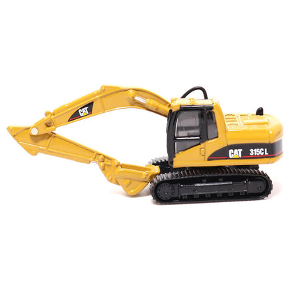 Model of a Caterpillar excavator on a white background