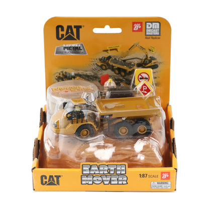 Cat Earth Mover toy set packaging with construction vehicles on a white background