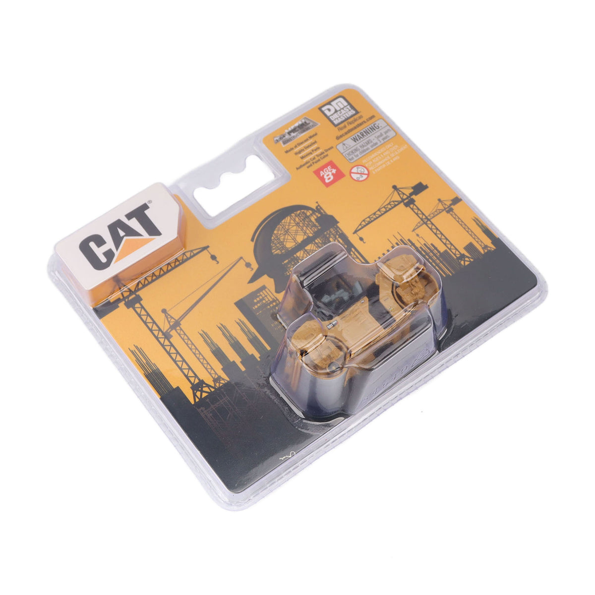 CAT branded packaged product in a clear blister pack with an orange and black printed card backing, containing a small metallic cylindrical component.