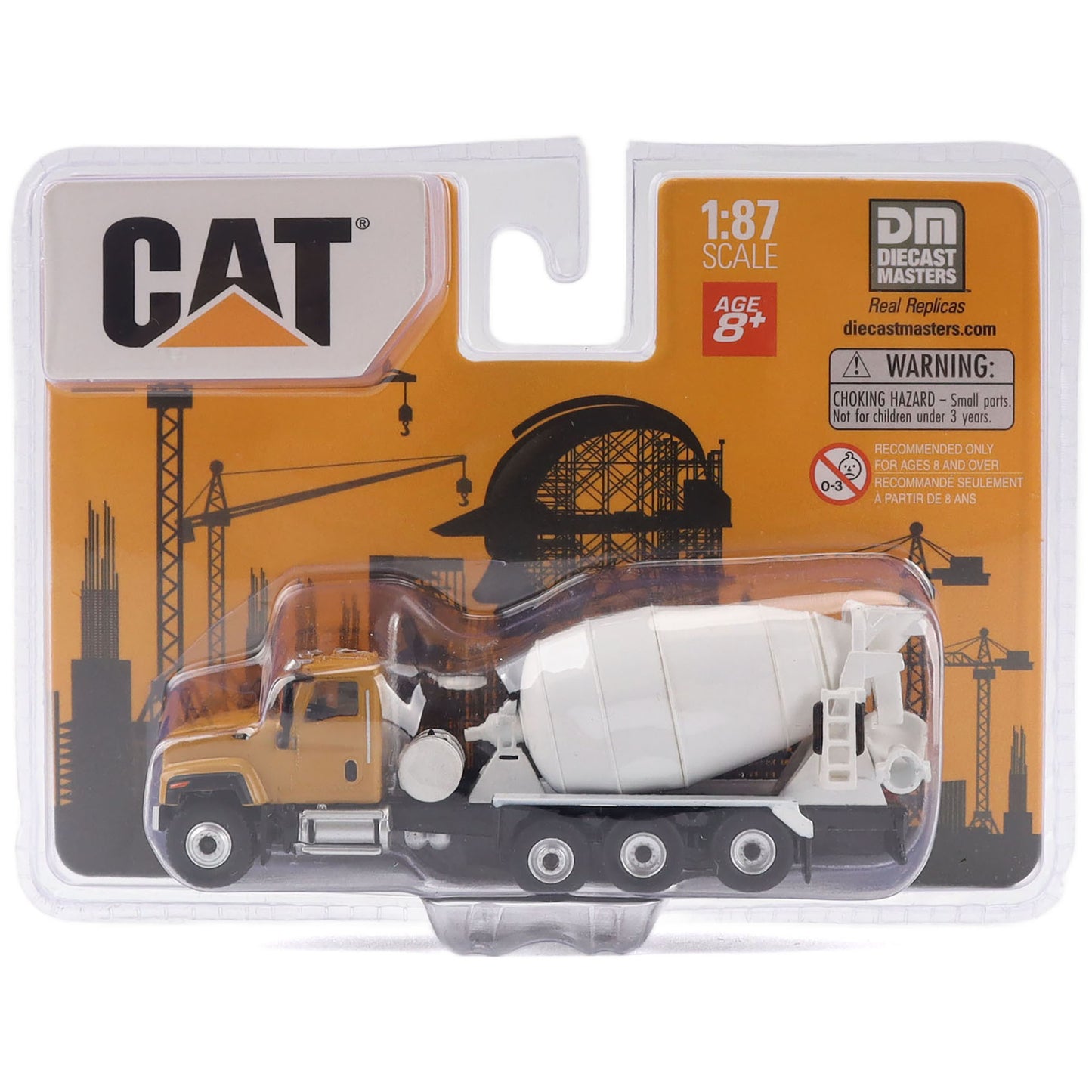 Caterpillar CT681 Concrete Ready-Mix Truck with McNeilus Bridgemaster Concrete Mixer Body (Yellow/White)