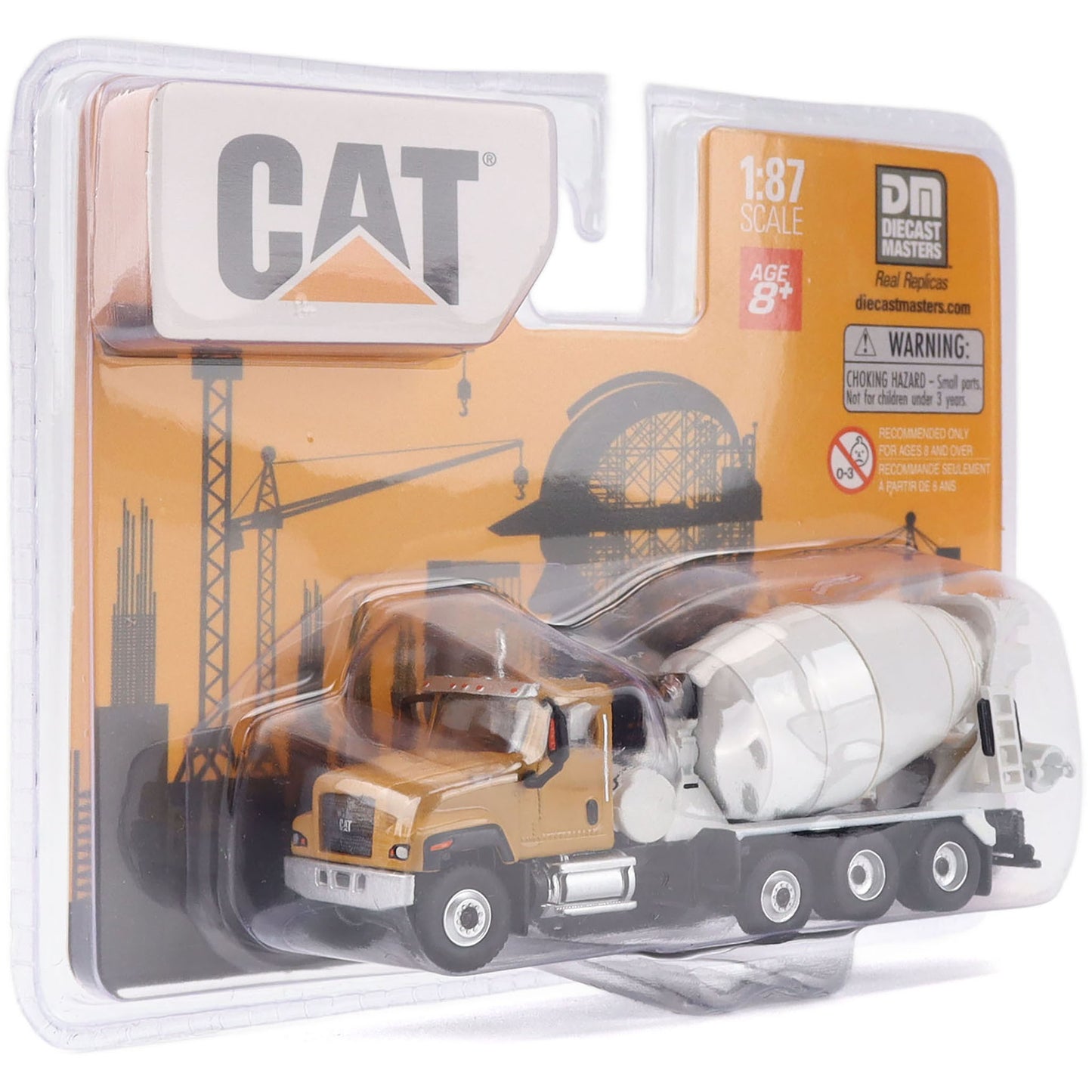 Caterpillar CT681 Concrete Ready-Mix Truck with McNeilus Bridgemaster Concrete Mixer Body (Yellow/White)