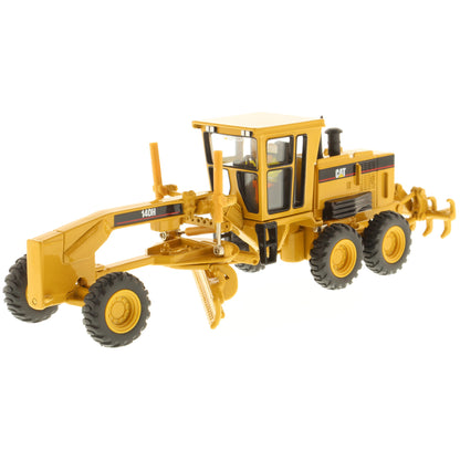 Model of a Caterpillar Caterpillar 140H Road Grader Construction Vehicle on a White Background