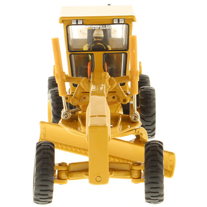 Model of a Caterpillar Caterpillar 140H Road Grader Construction Vehicle on a White Background