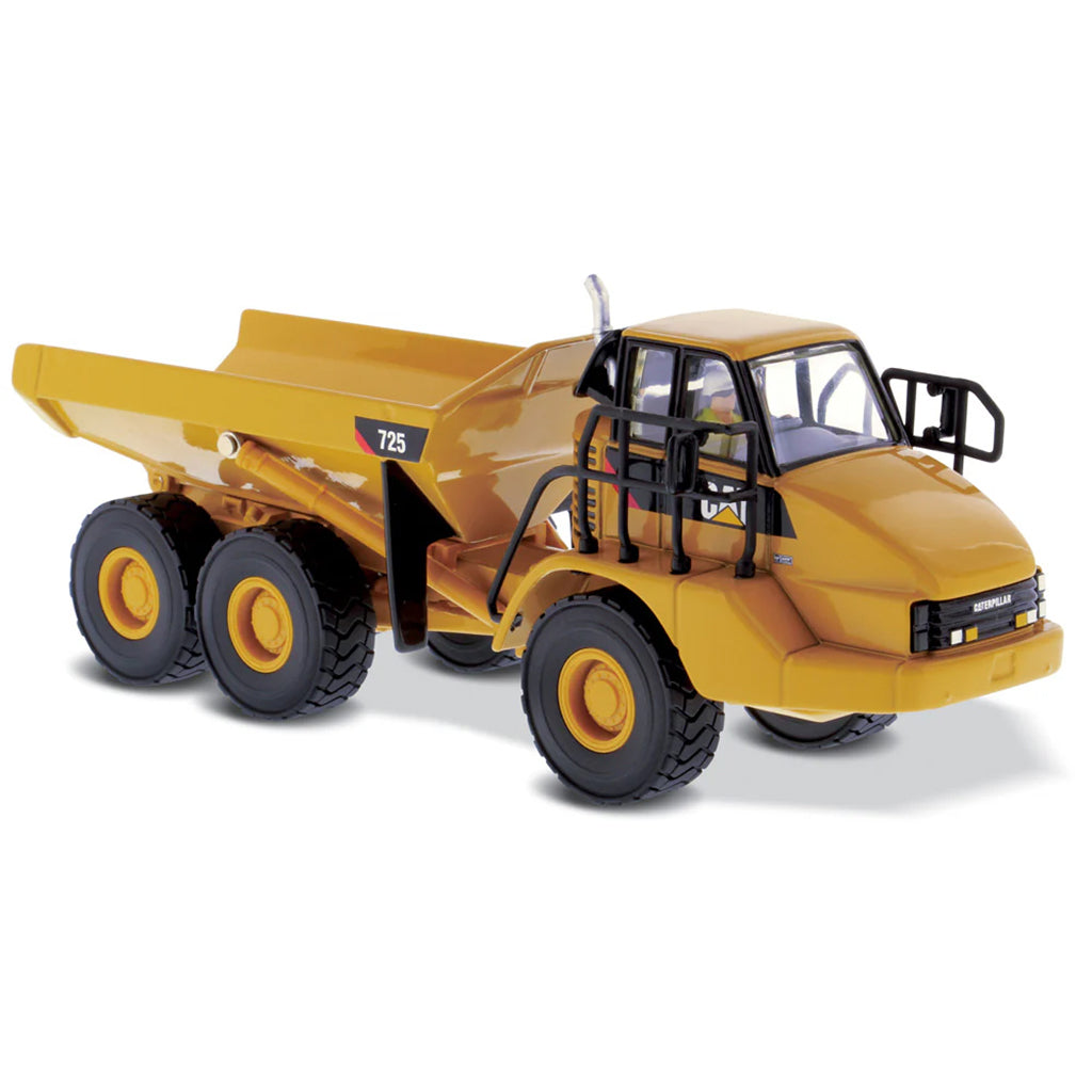Model of a Caterpillar 725 Articulated Dump Truck on a White Background