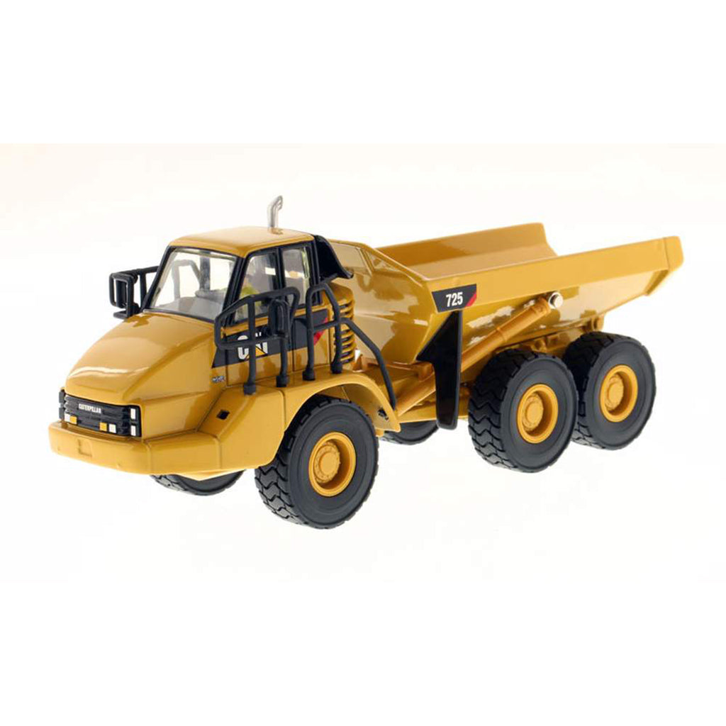 Model of a Caterpillar 725 Articulated Dump Truck on a White Background