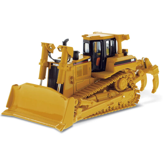 Model of a Caterpillar D8R Series II Track-Type Dozer with Rear Ripper on a White Background
