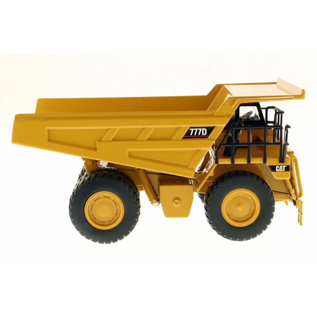Model of a Caterpillar 777D Off-Highway Dump Truck on a White Background
